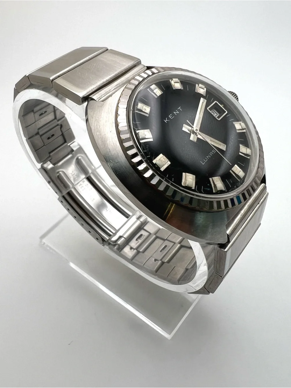 Lunast Stainless Steel Watch - Black Dial